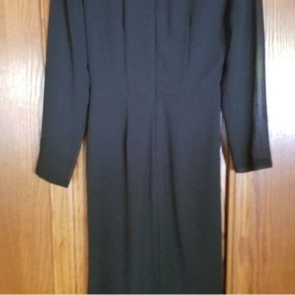 Vtg 90's Sheri Martin NY Sheer Double layer Wrap front jumpsuit - Picture 9 of 10